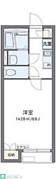 レオネクストネオエスト花園 1Kの間取図画像