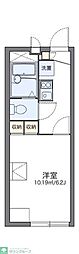 レオパレスフローラ 1Kの間取図画像