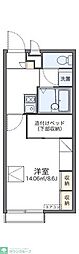 レオパレス浜野 1Kの間取図画像