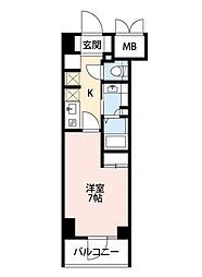 シュトラント千葉 1Kの間取図画像