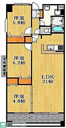 ARDERHILLS 3LDKの間取図画像
