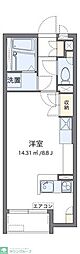 レオネクストイディアルT ワンルームの間取図画像