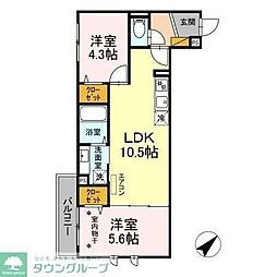 Kaijin-soII 2LDKの間取図画像