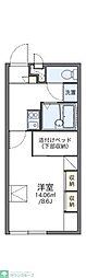 レオパレスアル・アッワル 1Kの間取図画像