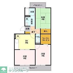 ランドウィン五番館 3DKの間取図画像