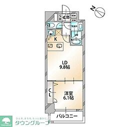 KDX千葉中央レジデンス 1LDKの間取図画像
