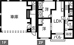 成田市三里塚タウンハウス 2LDKの間取図画像
