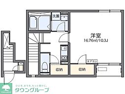 LEONEXTヤマキ2 1Kの間取図画像