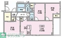 市川市末広2丁目マンション 3LDKの間取図画像
