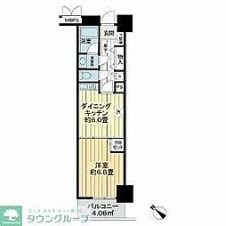 ライオンズステーションプラザ西船橋 1DKの間取図画像