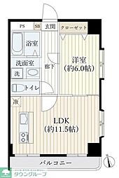 プリマベーラ船橋 1LDKの間取図画像