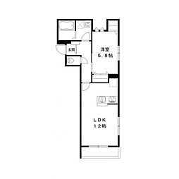 シーガイアパレス 1LDKの間取図画像