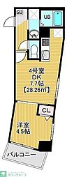 アウローロ 1DKの間取図画像