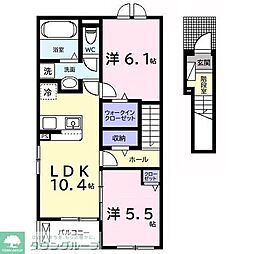 KouwaI 2LDKの間取図画像