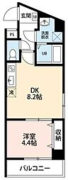 ヒルズ要町 1DKの間取図画像