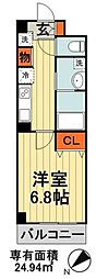 千葉ポートイースト 1Kの間取図画像