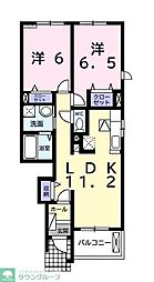 アルカンシェルA 2LDKの間取図画像