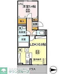 D-room穴川2丁目 1LDKの間取図画像