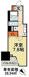 ParkAxis千葉 1Kの間取図画像