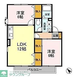パレド・ソレイユ 2LDKの間取図画像
