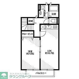 アスピリアスイム1 1LDKの間取図画像