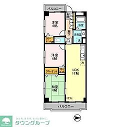 クレールライフ 3LDKの間取図画像