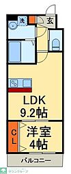 ルイール 1LDKの間取図画像