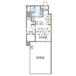西船橋スクエアガーデン 1LDKの間取図画像