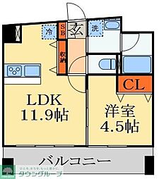MAJESTIC千葉みなと 1LDKの間取図画像