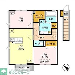 ポテト 2LDKの間取図画像