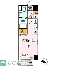 登戸N・Tステージ ワンルームの間取図画像