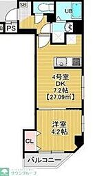 カイテキースV 1DKの間取図画像