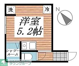アルカンシェル薬園台 ワンルームの間取図画像
