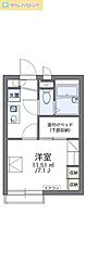 レオパレスモリエ 1Kの間取図画像