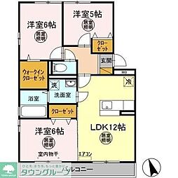 アズール 3LDKの間取図画像