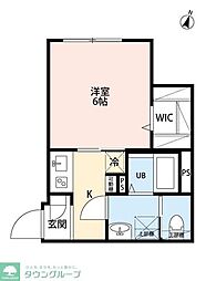千葉市中央区南町3丁目アパート 1Kの間取図画像