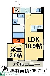 D-SOLACE稲毛台町 1LDKの間取図画像