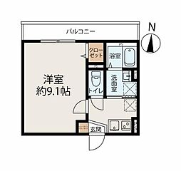MyStyle蘇我 1Kの間取図画像