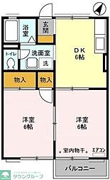 みのりハイム 2DKの間取図画像
