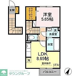 イストワール壱番館 1LDKの間取図画像