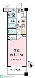 LEO伍拾伍番館 1Kの間取図画像