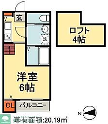 メゾン本千葉 ワンルームの間取図画像
