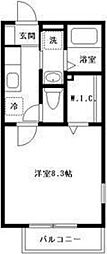 ブランラトゥール1 1Kの間取図画像
