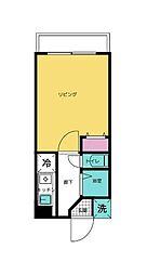 グランド・ルー ワンルームの間取図画像