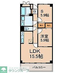 グランシャリオ 2LDKの間取図画像