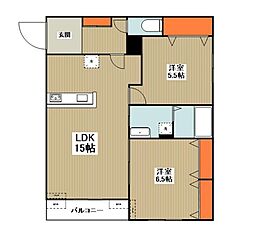 間取図画像 2LDK