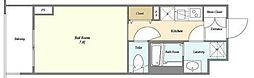 ＢＰＲレジデンス町田 8階1Kの間取り