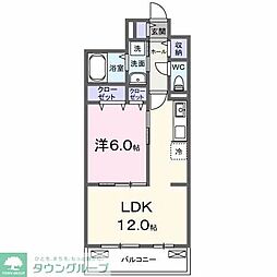 メゾン・ド・フロレゾン 1LDKの間取図画像