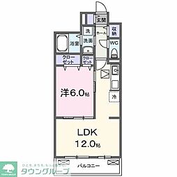 メゾン・ド・フロレゾン 1LDKの間取図画像
