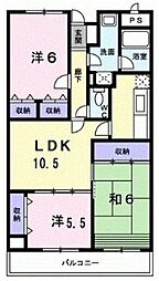 レソール 3LDKの間取図画像